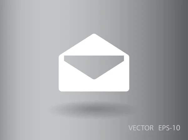 Icono plano de la letra — Vector de stock