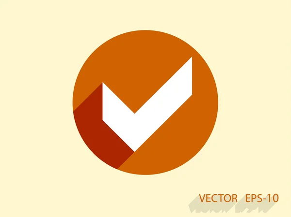 Icono plano de casilla de verificación — Vector de stock