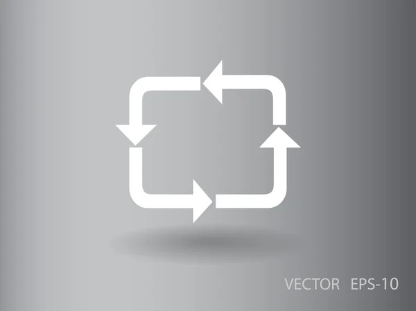 Ícone plano de cíclico — Vetor de Stock