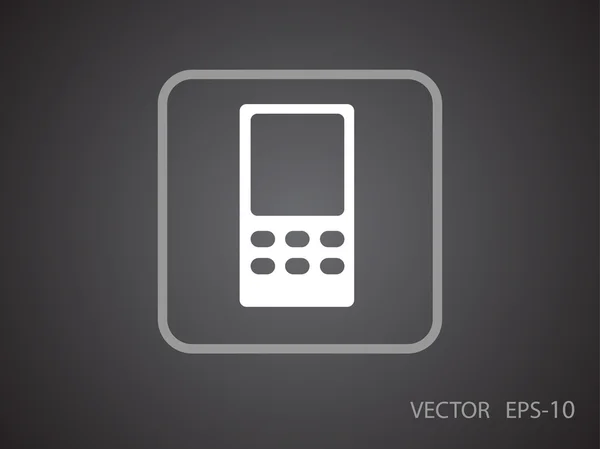Icona piatta del cellulare — Vettoriale Stock