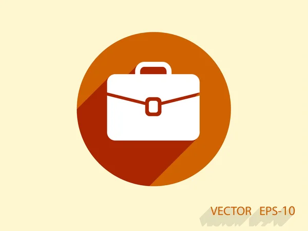 Icono plano del maletín — Vector de stock