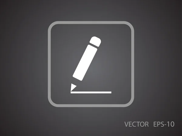 Icono plano de notas — Vector de stock