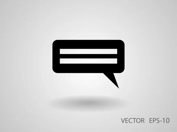 Icono plano de una comunicación — Vector de stock