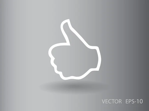 Icono plano de ok — Vector de stock