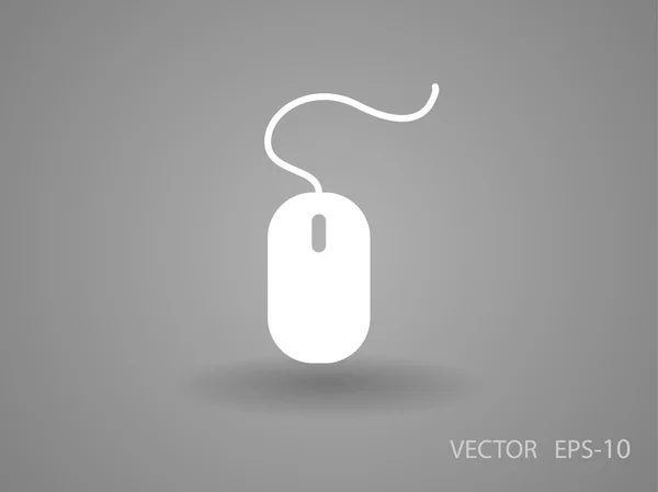 Icono plano del ratón — Vector de stock