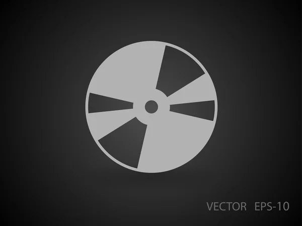 Icono plano del disco DVD — Vector de stock