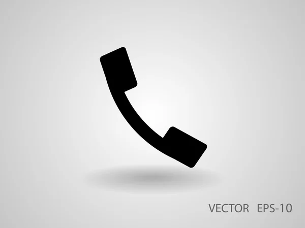 Flaches Symbol eines Telefons — Stockvektor