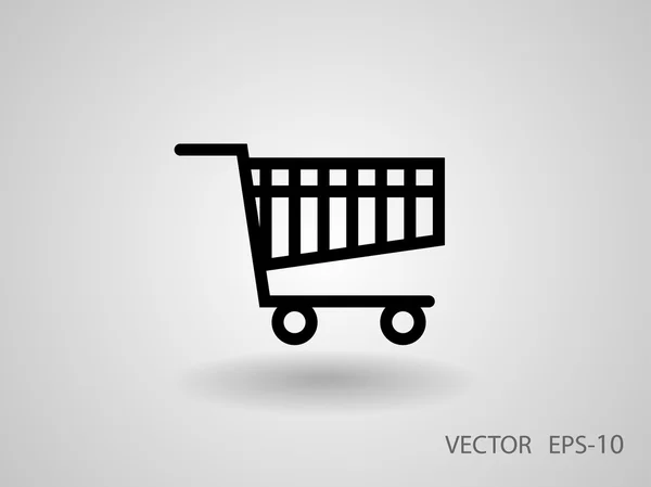 Flat icon of shopping chart — Stock Vector