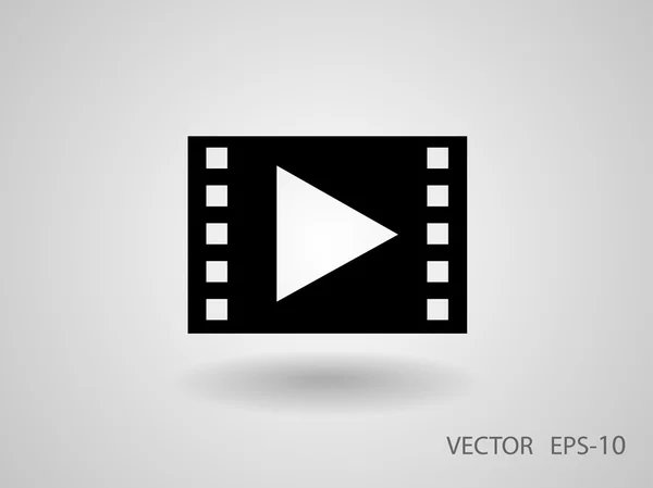 Ícone plano de vídeo — Vetor de Stock