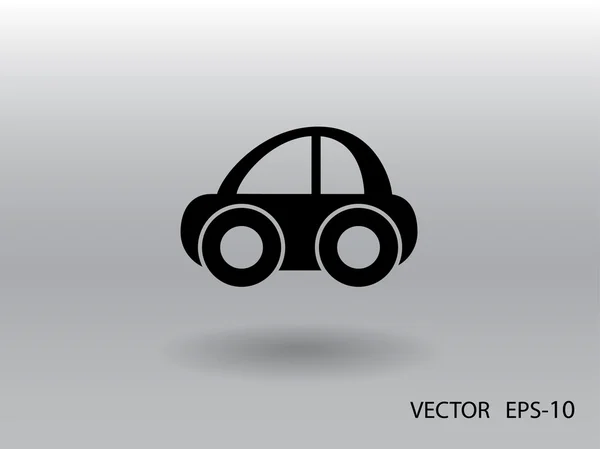 Vlakke lange schaduw pictogram auto, vector illustratie — Stockvector