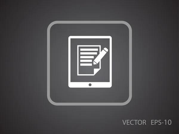 Touchpad notities pictogram — Stockvector