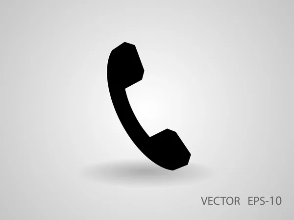 Icona piatta di un telefono — Vettoriale Stock