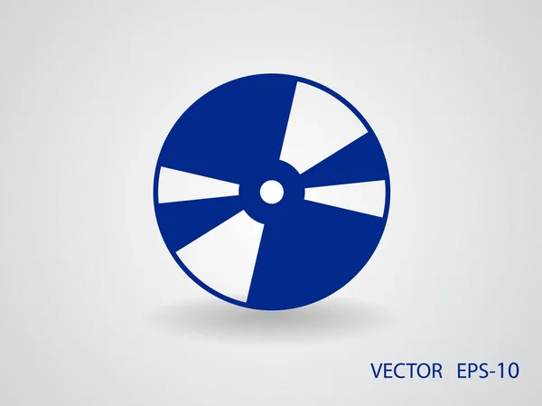 Plochý ikona disku Dvd — Stockový vektor
