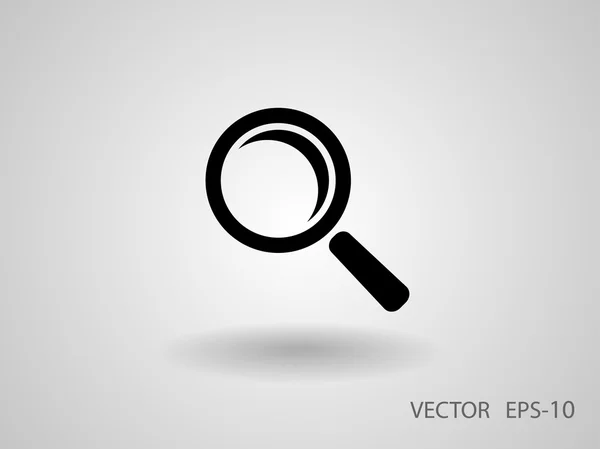 Flat icon of loupe — Stock Vector