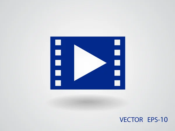 Ícone plano de vídeo — Vetor de Stock