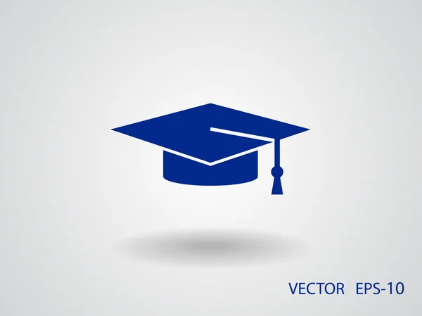 Icono plano de graduado — Vector de stock