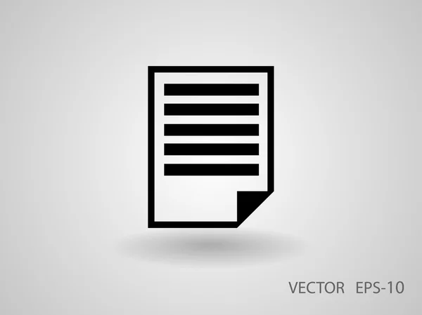 Icono plano de notas — Vector de stock