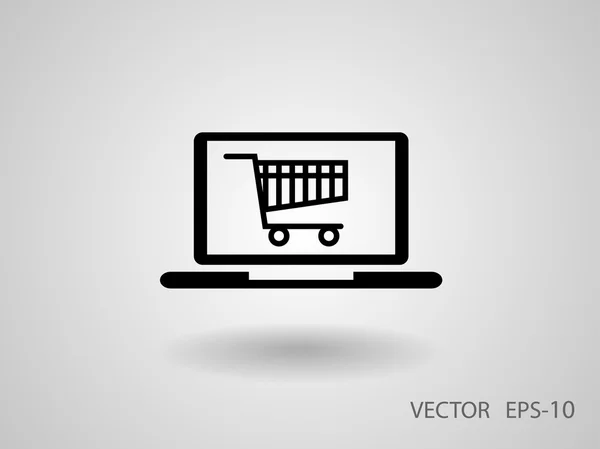 Icono de compras en línea — Vector de stock