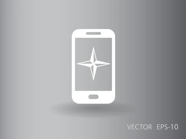 Platt ikon för smartphone — Stock vektor