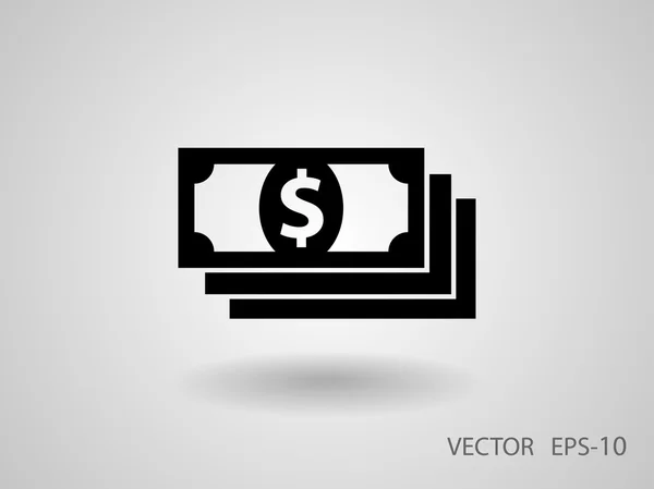 Flat icon of money — Stock Vector