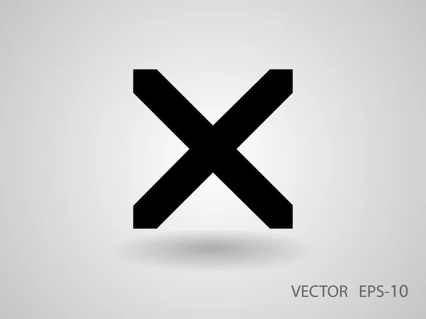 Icono plano de prohibición — Archivo Imágenes Vectoriales