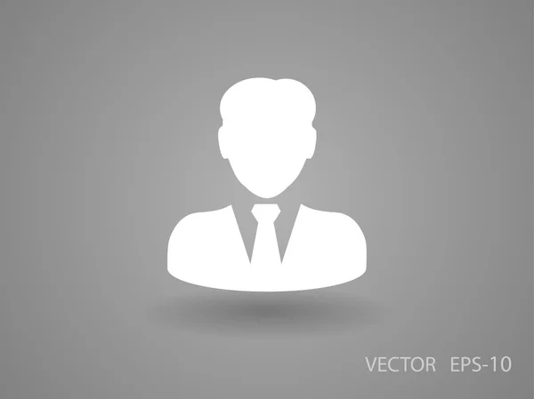 Flat icon of businessman — Stock Vector