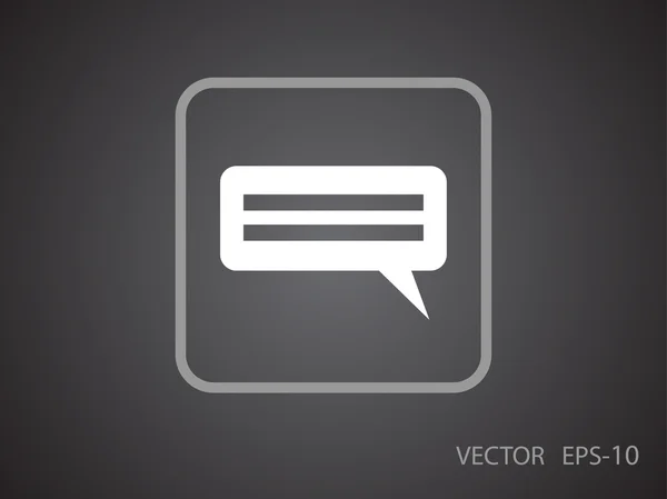 Icono plano de una comunicación — Vector de stock