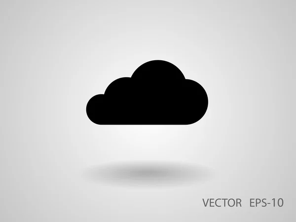 Icono plano de la nube — Vector de stock