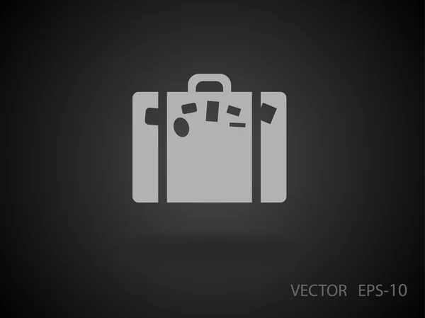 Platte pictogram van de tas — Stockvector