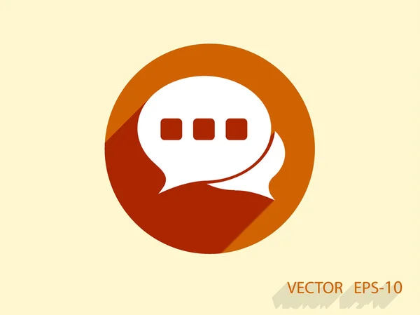 Icono plano de una comunicación — Vector de stock