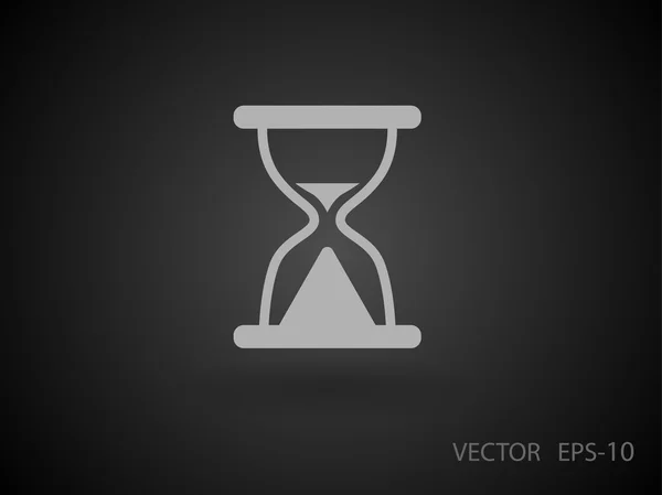 Flat icon of hourglass — Stock Vector