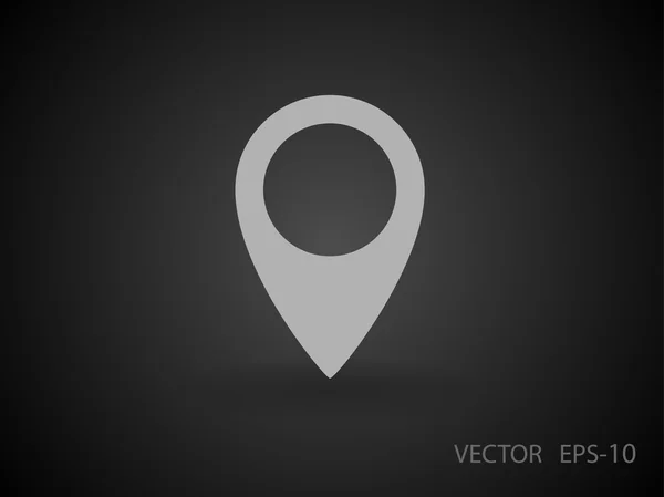 Icono plano de marcador — Vector de stock