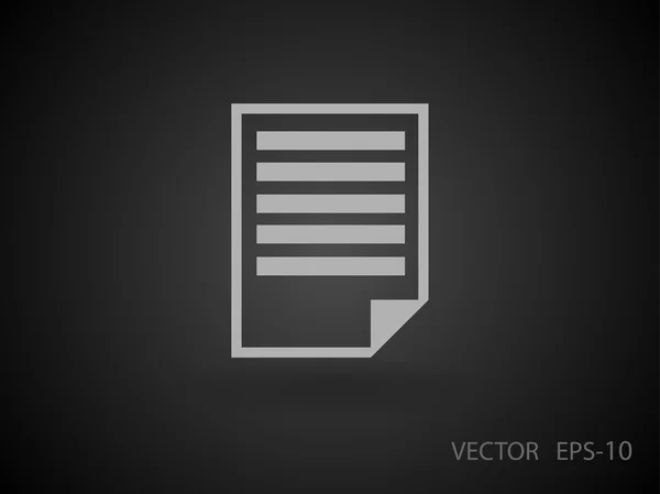 Icono plano de notas — Vector de stock