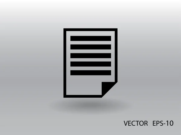 Ícone plano de notas — Vetor de Stock