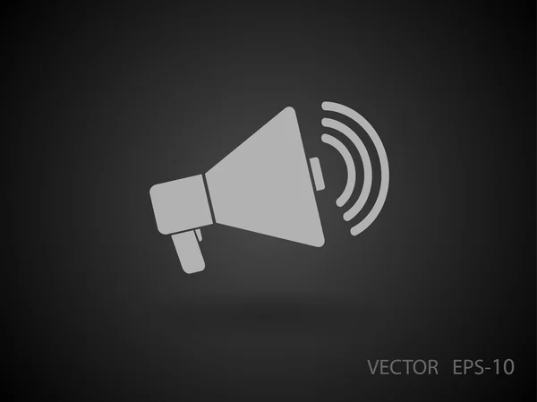 Płaskie ikona megafon — Wektor stockowy