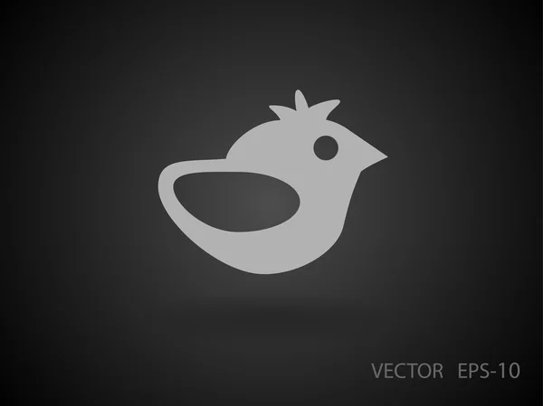 Flache Ikone des Vogels — Stockvektor
