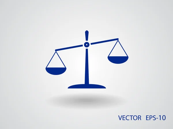 Platte pictogram van Justitie — Stockvector