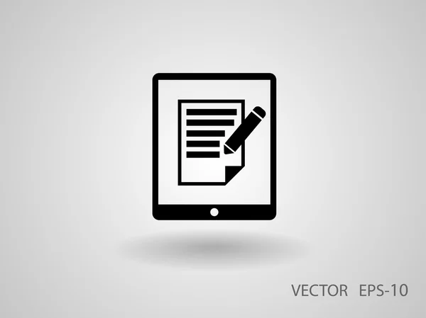 Touchpad notities pictogram — Stockvector
