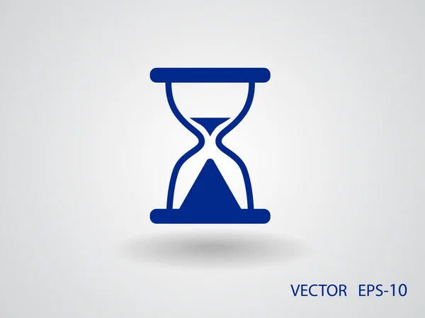 Icono plano de reloj de arena — Vector de stock