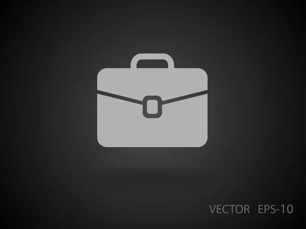 Icono plano del maletín — Vector de stock