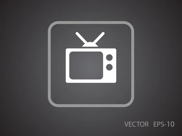 Επίπεδη εικόνα της tv — Διανυσματικό Αρχείο