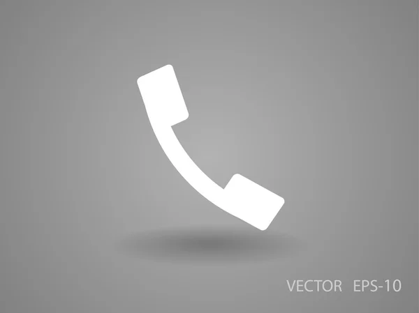 Icona piatta di un telefono — Vettoriale Stock