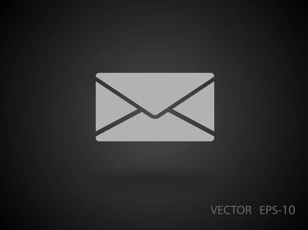 Icono plano de la letra — Vector de stock