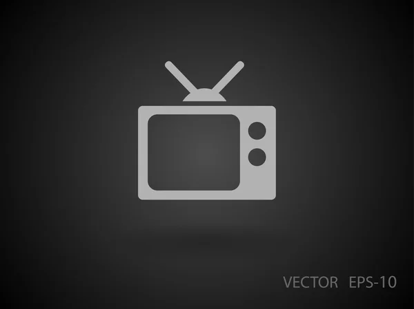 Icono plano de tv — Vector de stock