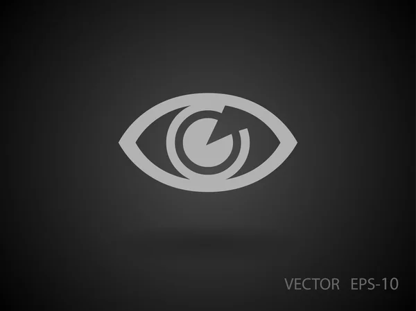 Icône plate de supervision — Image vectorielle