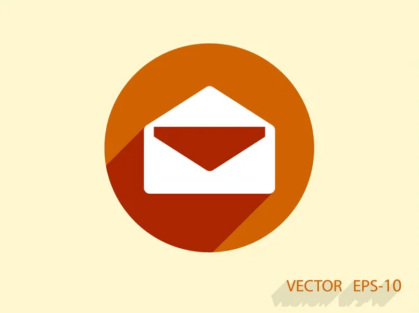 Flat icon of letter — Stock Vector