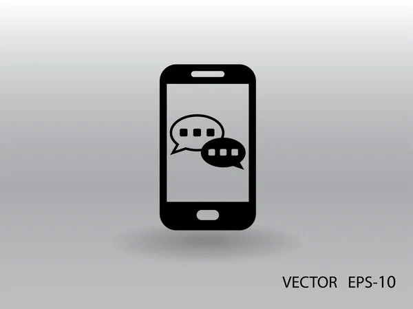 Mobil chatta ikonen — Stock vektor