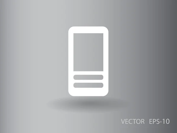 Icono plano del teléfono celular — Archivo Imágenes Vectoriales