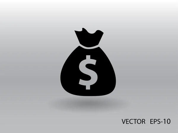 Ploché ikony peněz — Stockový vektor