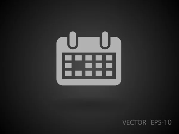 Kalenterin tasomainen kuvake — vektorikuva